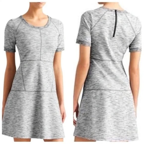 Athleta En Route Fit & Flare Heather Gray Dress - Picture 2 of 5